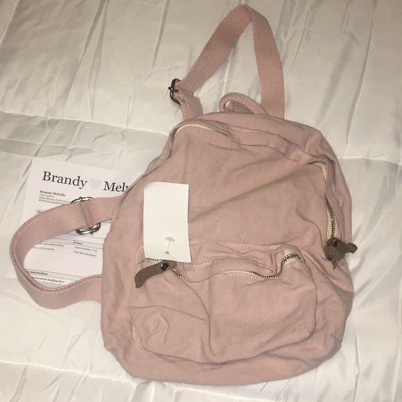Brandy Melville Handbags - NWT Brandy Melville pink mini backpack 11.5”Lx10”W